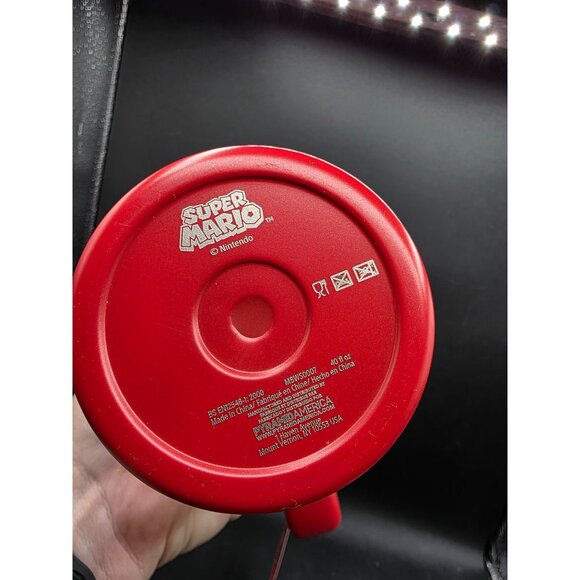 Super Mario 40oz Metal Tumbler With Straw Red - Picture 8 of 8